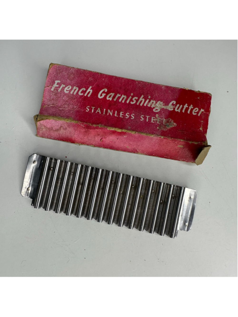 Vintage MCM Stainless Steel French Garnishing Cutter Kitchen Gadget w Box